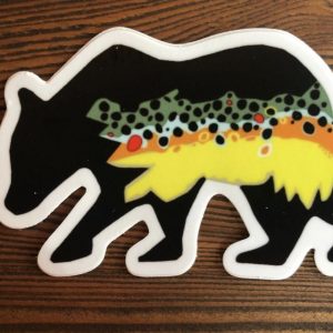 Bear Brown Trout Sticker